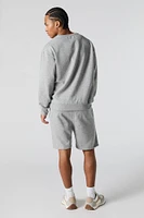 Short en molleton avec motif City embossé