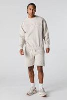 Short en molleton avec motif City embossé