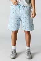 Summer Print Fleece Longline Short