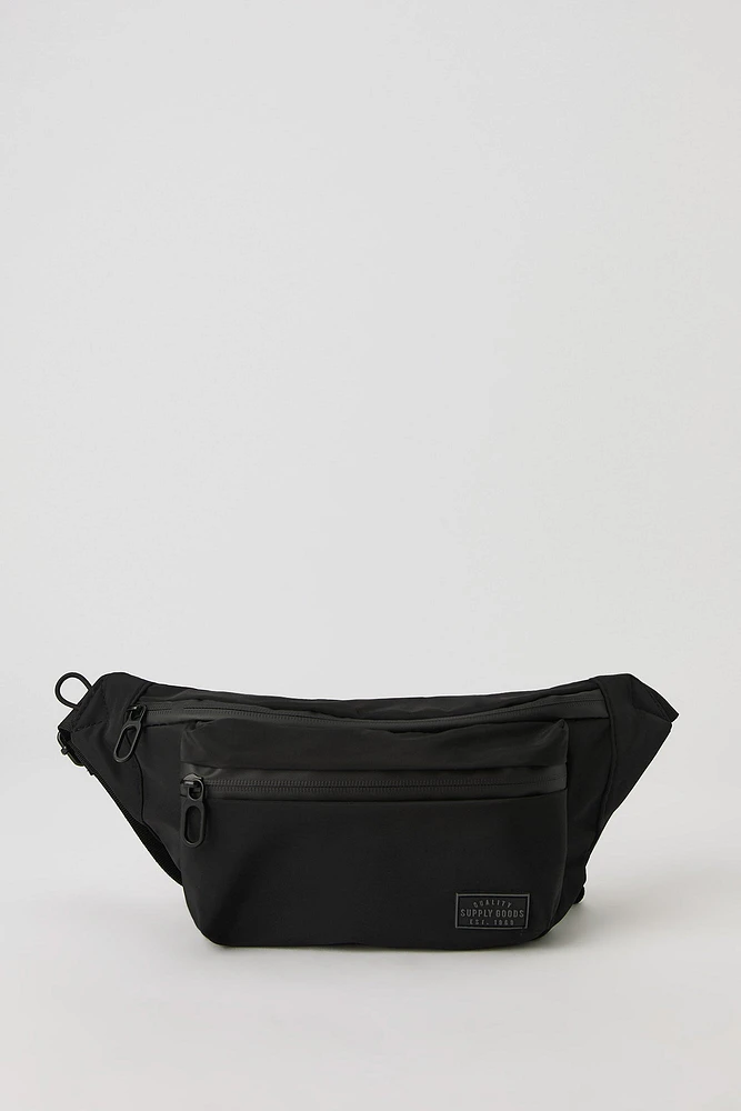 Nylon Dual Compartment Fanny Pack