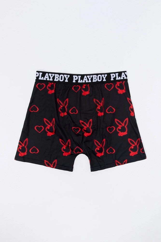 Playboy Heart Print Boxer Brief