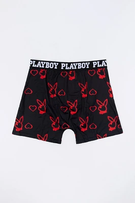 Playboy Heart Print Boxer Brief