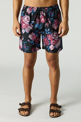Printed Drawstring Swim Short