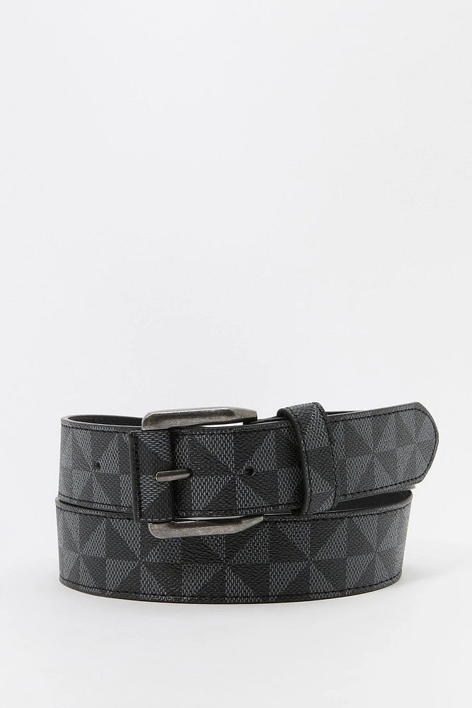 Ceinture à imprimé triangulaire
