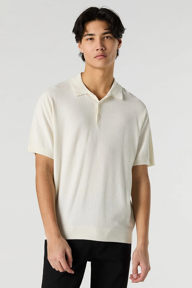Knit Polo Top
