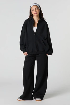 Fleece Wide Leg Sweatpant