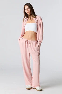 Pantalon fluide à taille coulissante