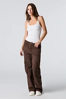 Denim Wide Leg Cargo Pant