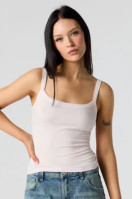 Ribbed Square Neck Tank