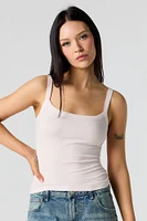 Ribbed Square Neck Tank