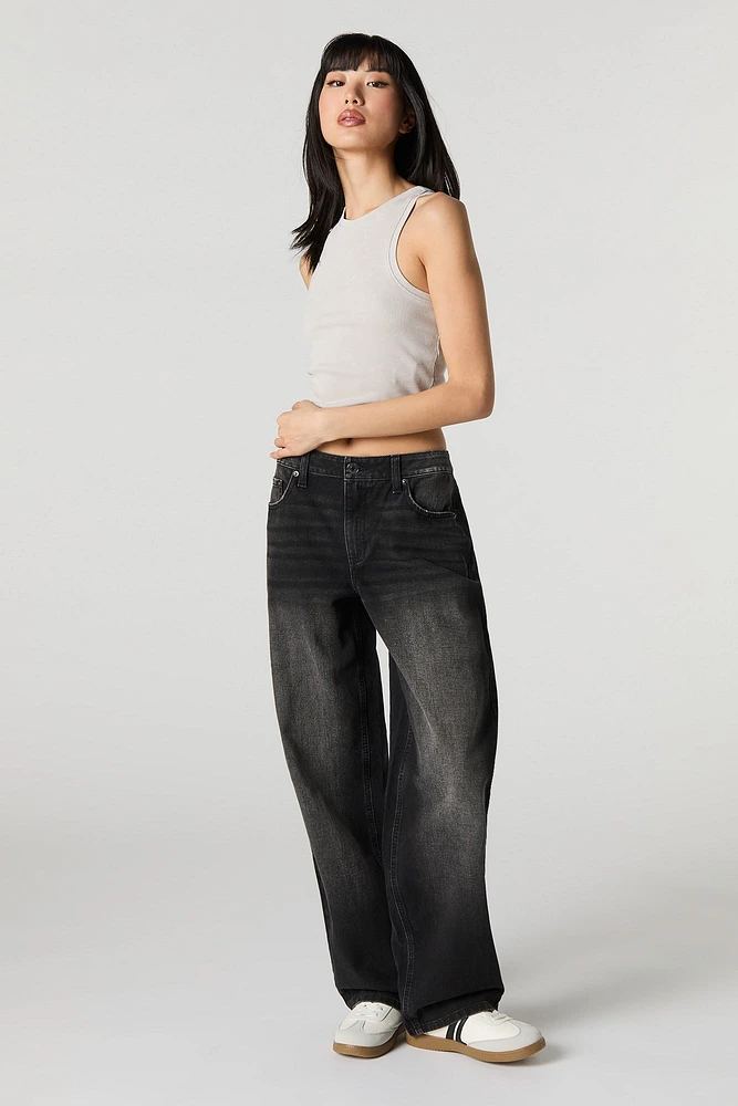Wash Low Rise Baggy Jean
