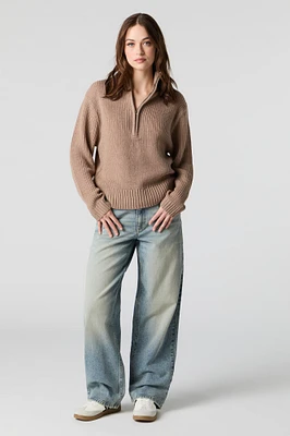 Jean ample à taille basse délavé moyen vintage