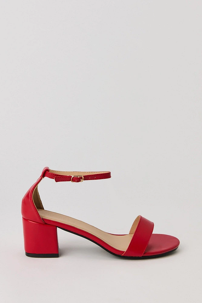 Ankle Strap Block Heel Sandal