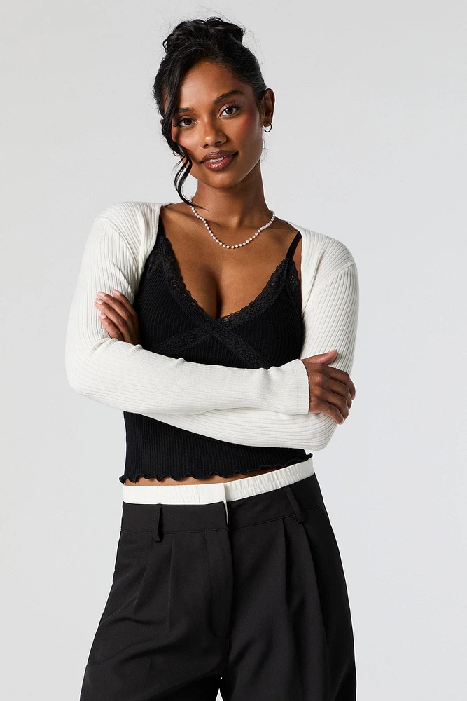 Ribbed Knit Bolero