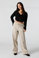 Drawstring Wide Leg Pant