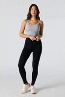 Legging Active côtelé sans couture en molleton