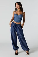 Baggy Denim Drawstring Jogger