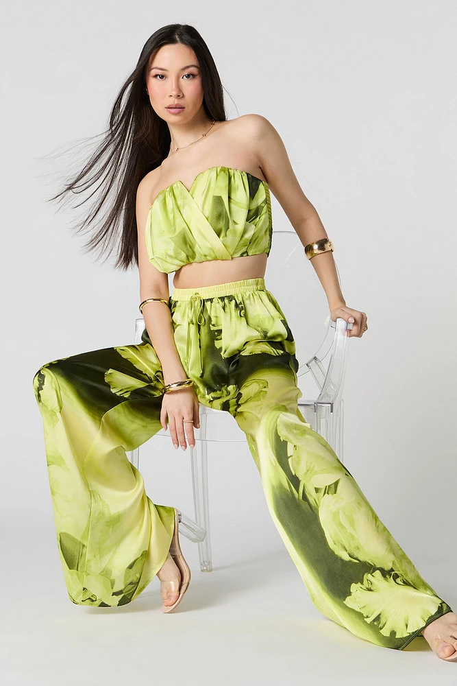Satin Wide Leg Pant