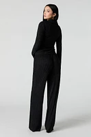 Pantalon à jambe large texturé