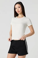 Short en molleton avec rayures latérales