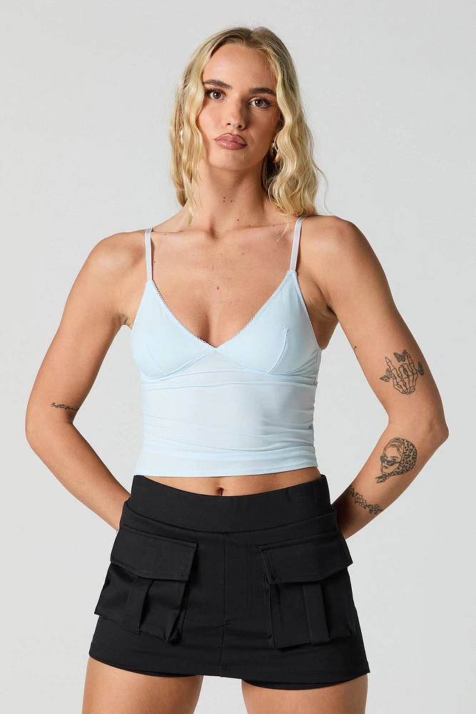Mesh V-Neck Cami