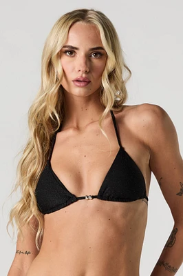 Beaded Triangle Bikini Top