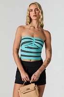 Striped Knit Tube Top