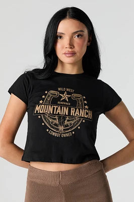T-shirt court à imprimé Mountain Ranch