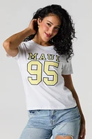 T-shirt avec motif brodé Maui en sergé