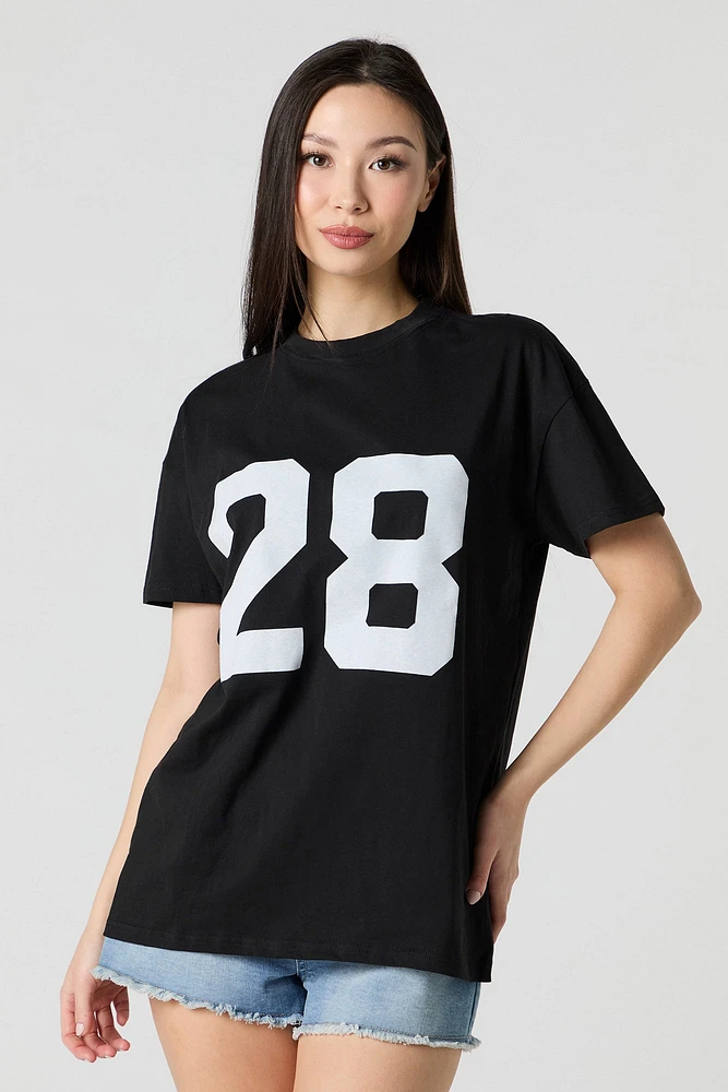28 Flock Print T-Shirt