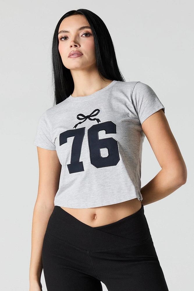 Embroidered Cropped T-Shirt