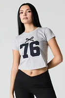 Embroidered Cropped T-Shirt