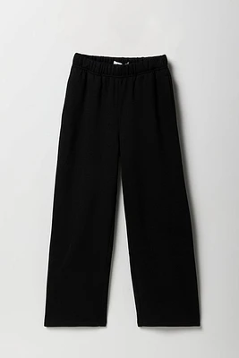 Pantalon d'entraînement à jambe large en molleton pour fille