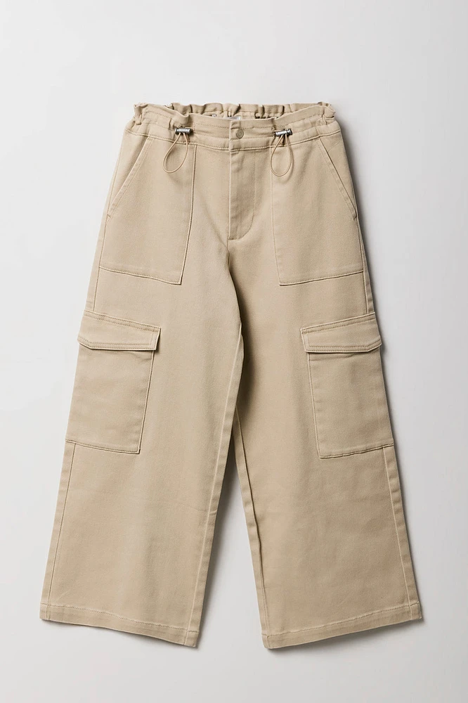 Girls Paperbag Toggle Cargo Pant