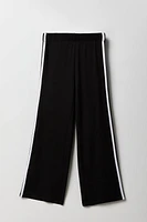 Pantalon à jambe large avec rayures latérales pour fille