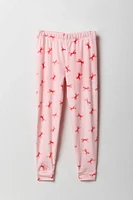 Girls Printed Plush Pajama Pant