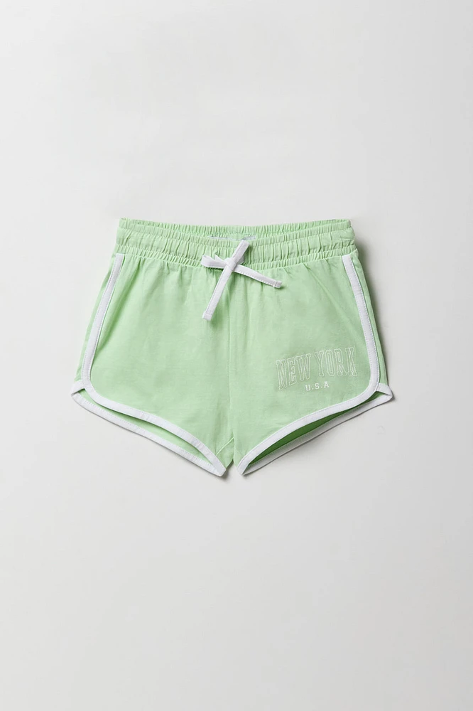 Girls Active Graphic Dolphin Short