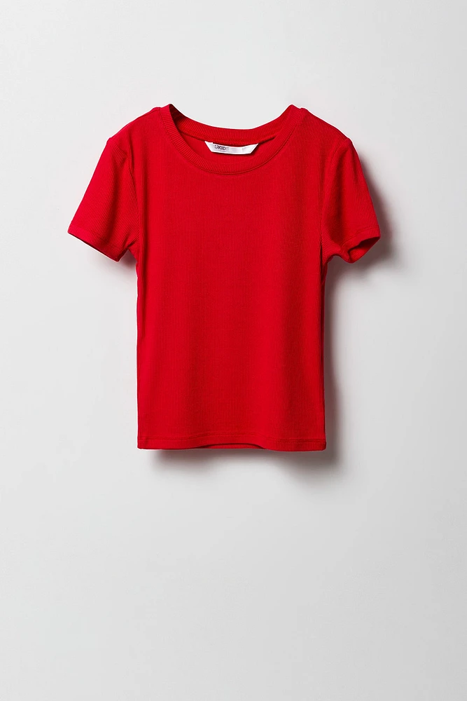 Girls Ribbed Baby T-Shirt