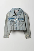 Girls Cropped Denim Jacket