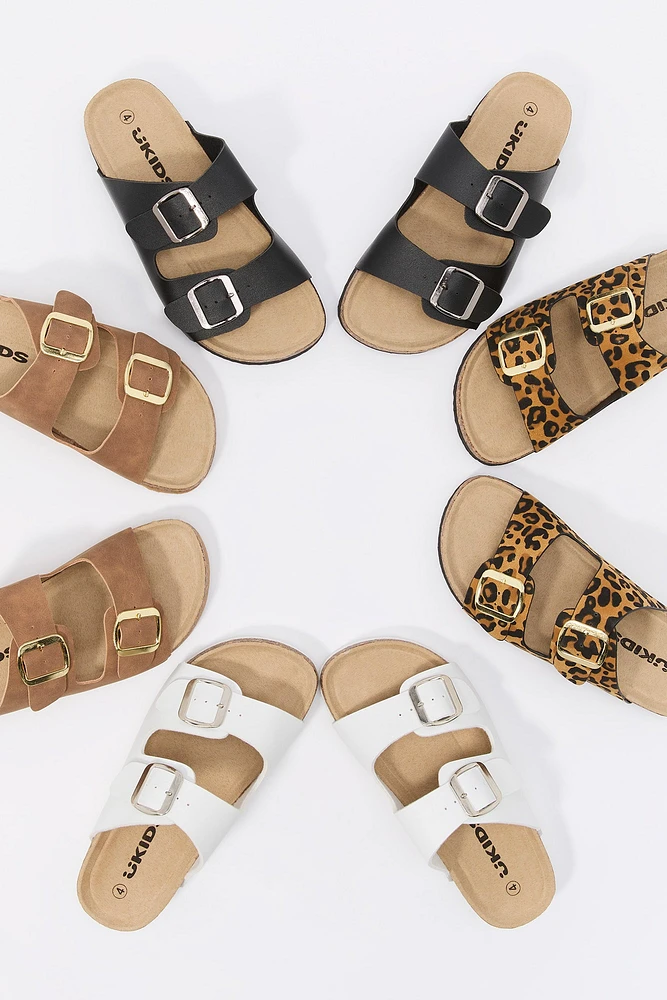 Girls Double Buckle Cork Sandal