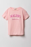 Girls Malibu Sports Club Embroidered T-Shirt