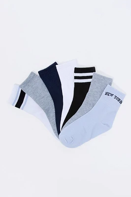Chaussettes rayées à imprimé City (7 paires)