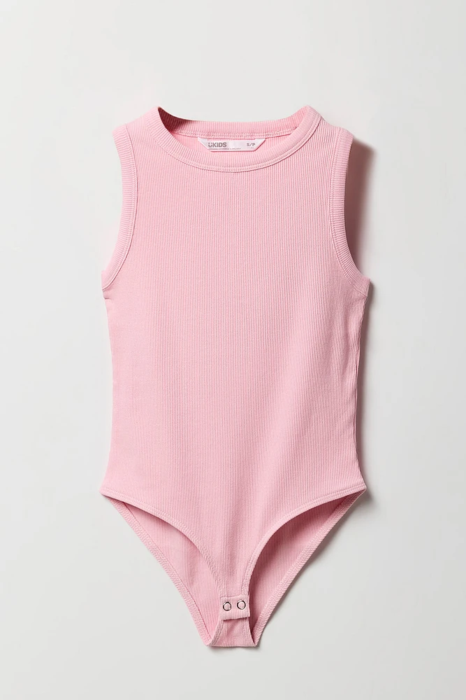 Maillot camisole côtelé pour filles