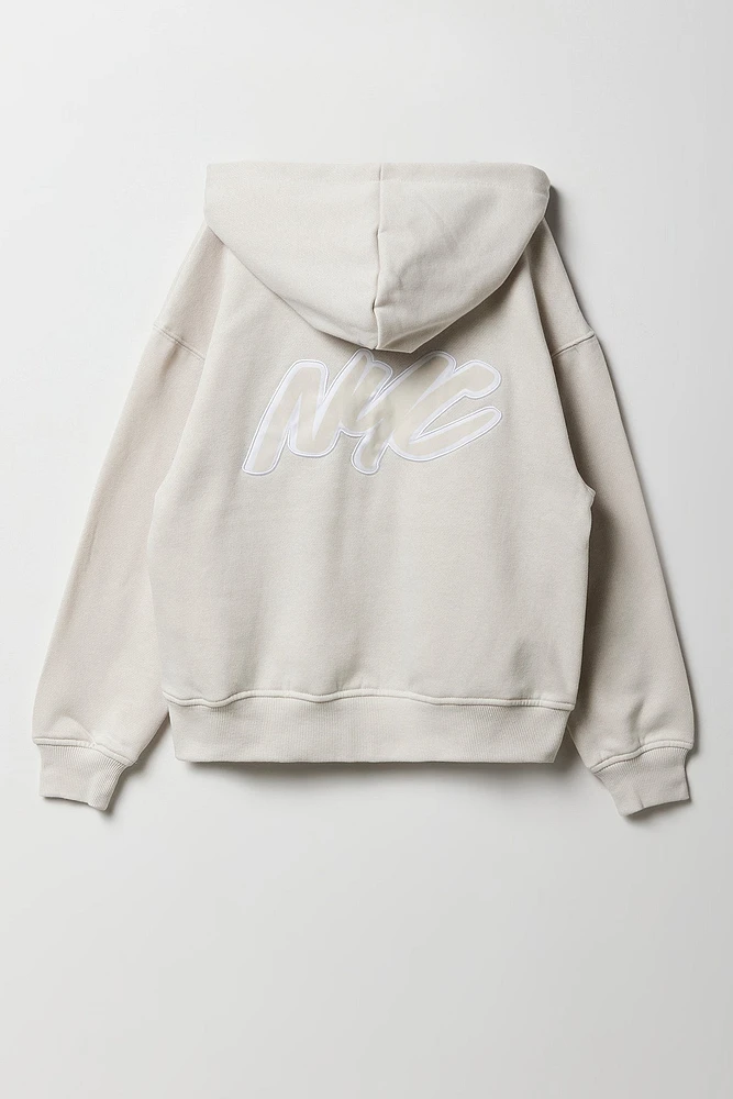 Kids Legend Embroidered Zip-Up Fleece Hoodie