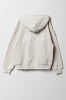 Kids Legend Embroidered Zip-Up Fleece Hoodie