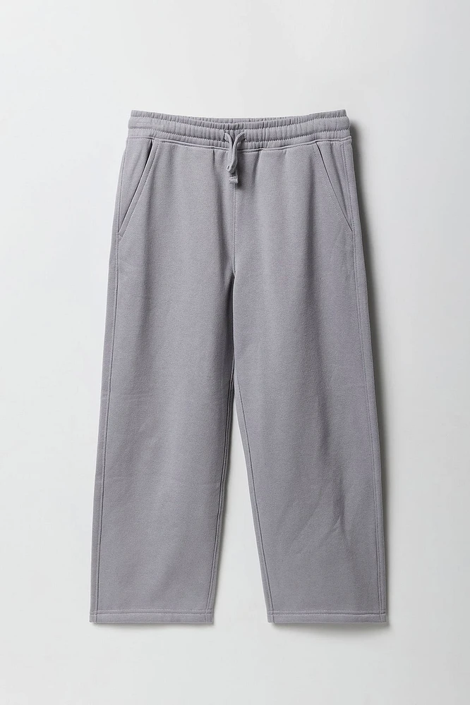 Pantalon d'entraînement à jambe large en molleton pour enfants