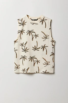 Boys Palm Tree Printed Tank
