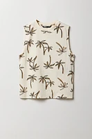 Boys Palm Tree Printed Tank