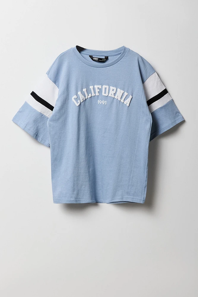Boys Destination Graphic Colour Block T-Shirt