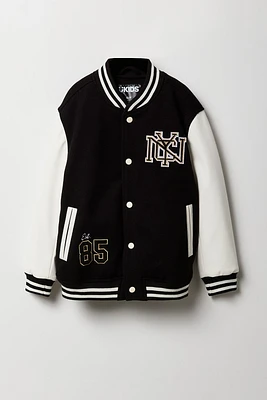 Boys NYC Embroidered Fleece Bomber Jacket